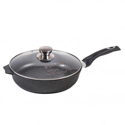 Сковорода с ручкой и крышкой  28см Мечта "Гранит" (Гранит, Гранит Star, Гранит Brown) с28701 недорого