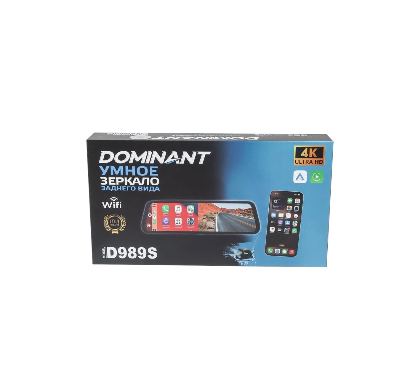 Видеорегистратор Dominant D989S Wi-Fi 4K ULTRA HD + подарка 32ГБ Флешка купить