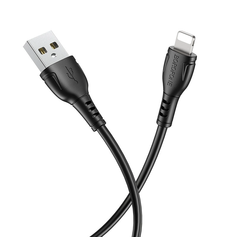 iPhone uchun Borofone USBga Lightning BX51 Triumph 2.4A 1m Kabel (Qora) sotib olish