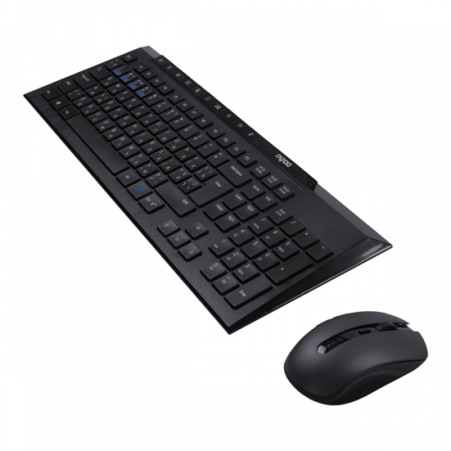 Клавиатура и мышь Rapoo 8200M Black Wireless - фото №3 Клавиатура и мышь Rapoo 8200M Black Wireless недорого