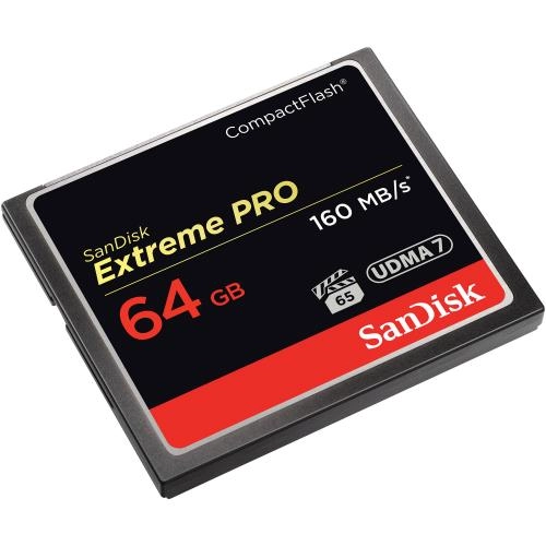 SanDisk Extreme Pro CompactFlash 160MB/s 64GB xotira kartasi arzon