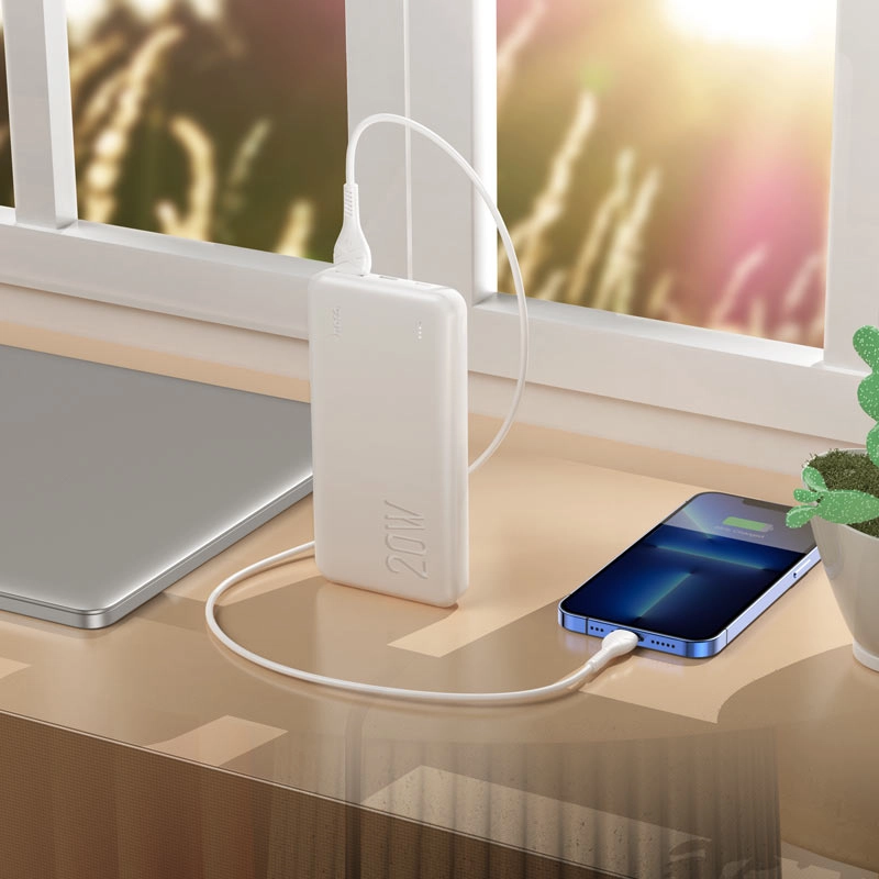 Внешний аккумулятор Power bank Hoco J87 10000mAh белый в Узбекистане