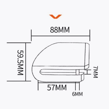 Противоугонный замок на дисковый тормоз (красный) недорого