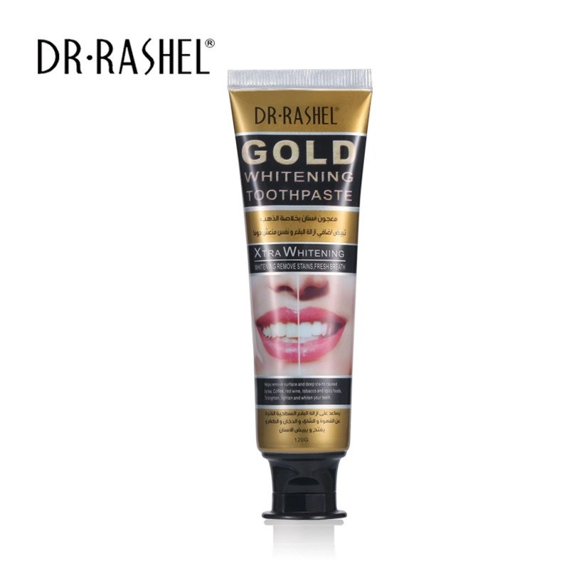 DR.RASHEL GOLD WHITENING 120GR tish pastasi O'zbekistonda