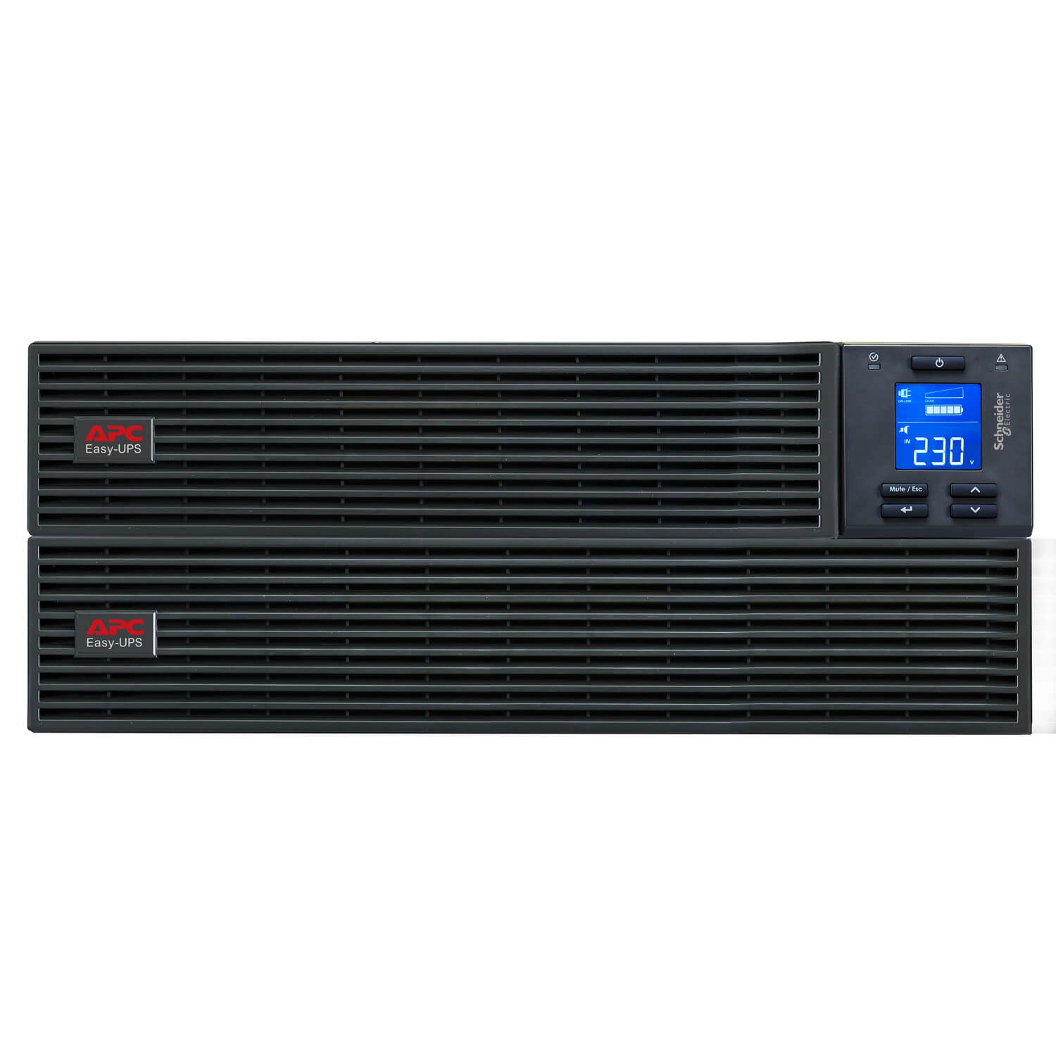 APC Easy UPS On-Line, 10kVA/10kW, Rackmount 4U, 230V, Hard wire 3-wire(1P+N+E) outlet, Intelligent Card Slot, LCD, W/ Rail Kit uzluksiz quvvat blogi arzon