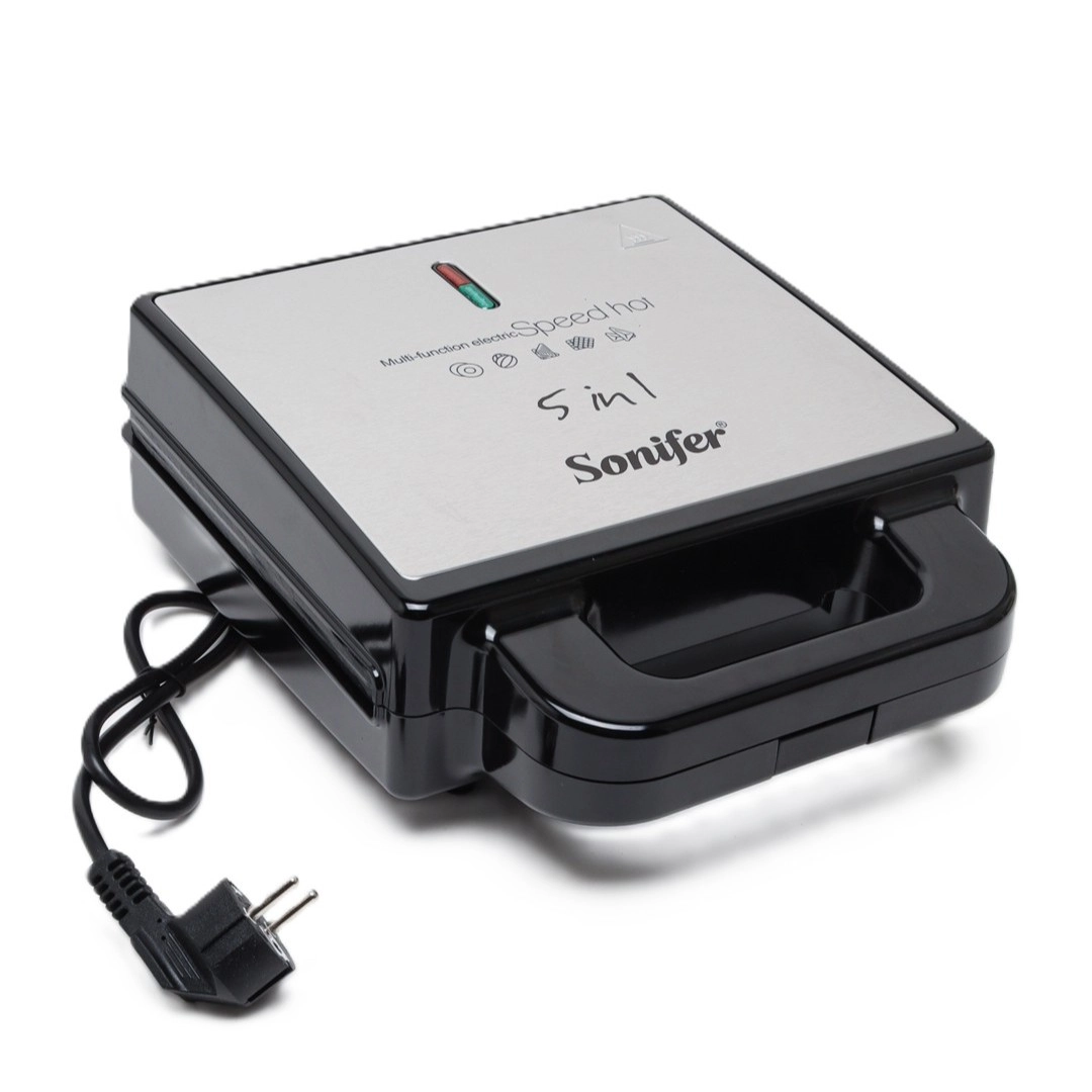 SONIFER SF-6143 5-in-1 sendvich tayyorlagichi , Black sotib olish