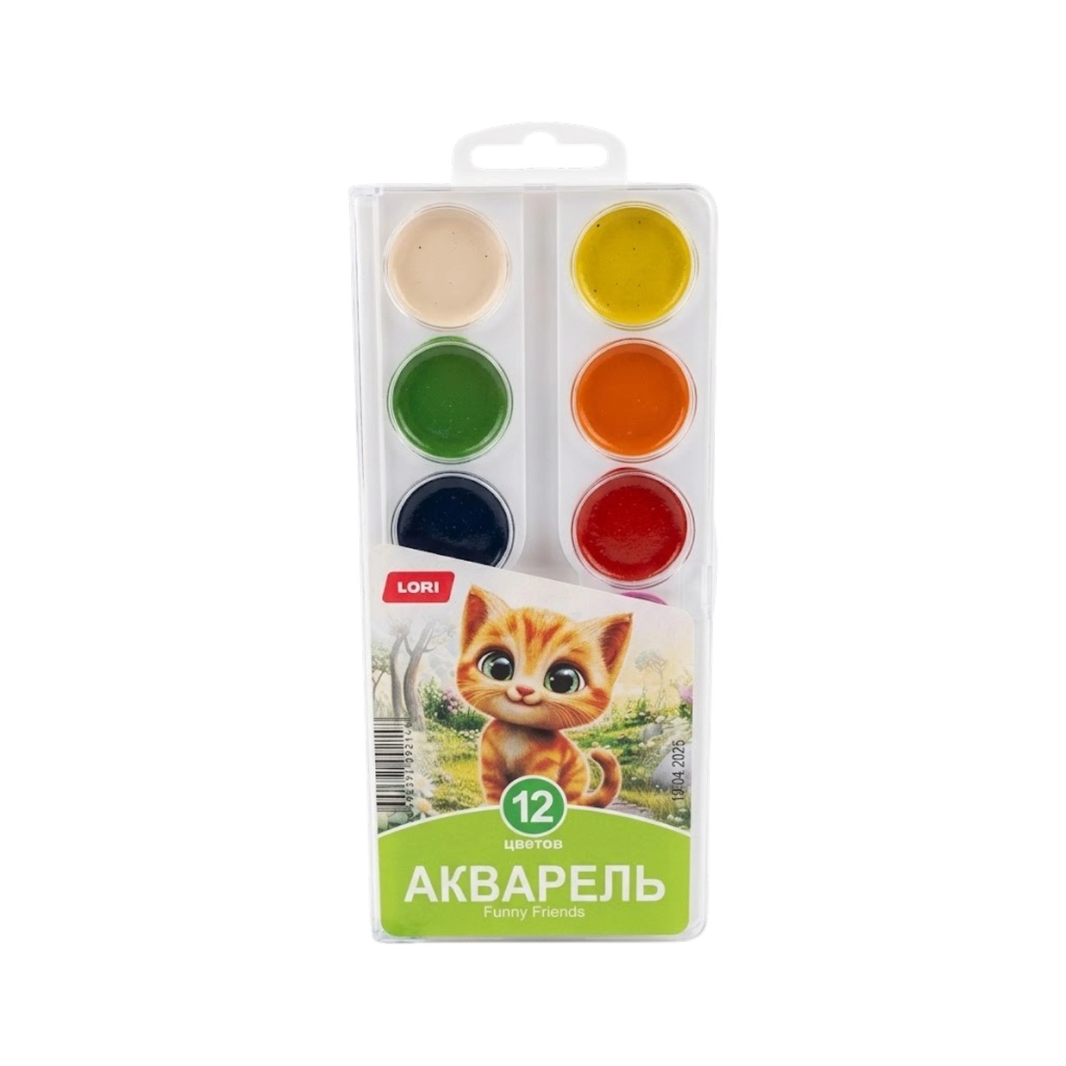 Акварельная краска FUNNY FRIENDS 12 цветов купить