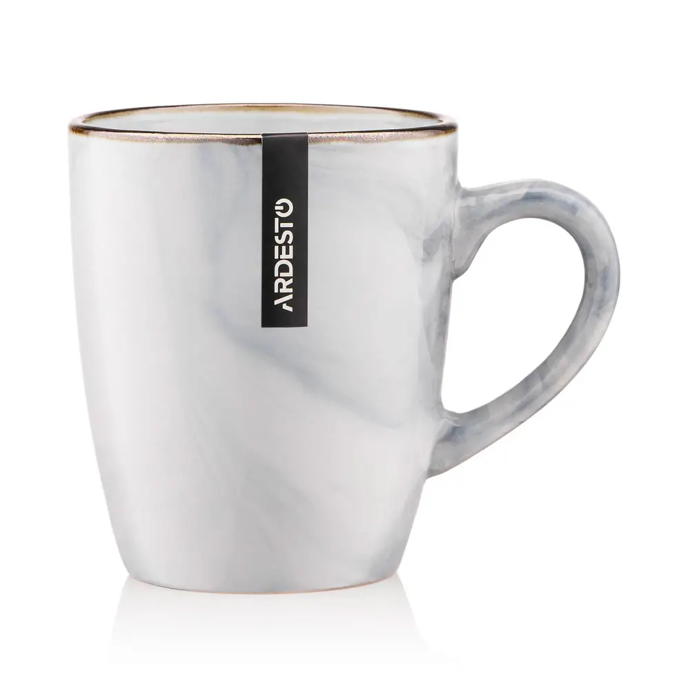 Чашка Ardesto Marmo, белая керамика, 390 мл AR2939MRW купить
