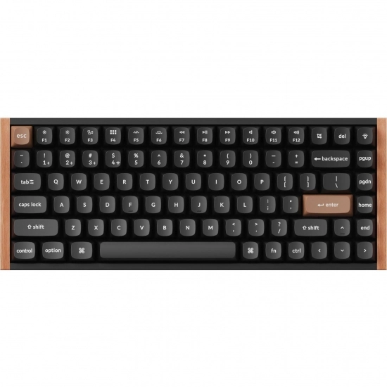 Mexanik klaviatura Keychron K2 HE 84Key, Gateron Double-Rail Magnetic Nebula, WL/BT/USB-A, QMK, Hot-swap, EN/RU/UZ, RGB, qora sotib olish