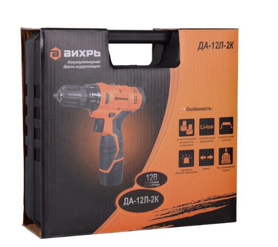 Аккумуляторная дрель-шуруповерт Вихрь ДА-12Л-2К цена