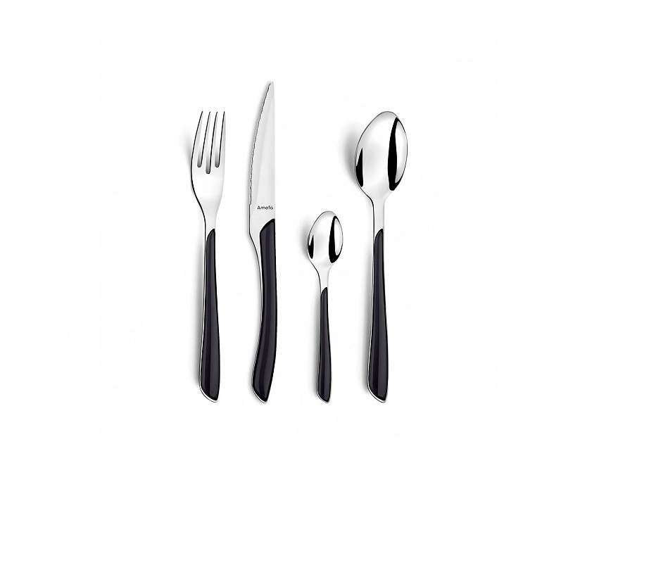 AMEFA "Eclat Black " 16 buyumli oshxona to'plamlari to'plami, 2214AAWB91B60 sotib olish
