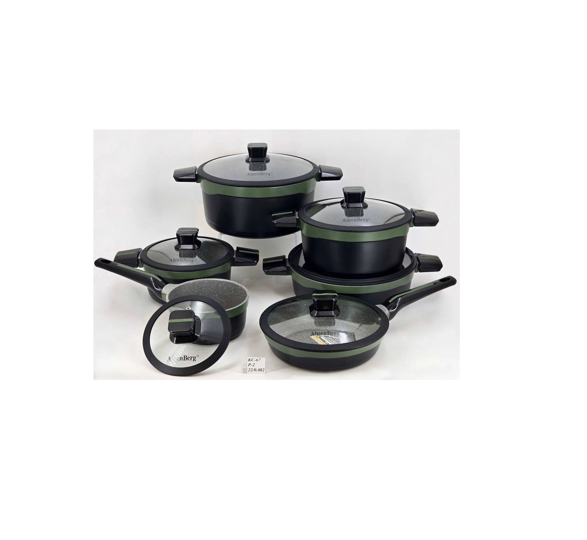 Набор кастрюль и сковородок Alpenberg 12 предметов, KC-67 купить