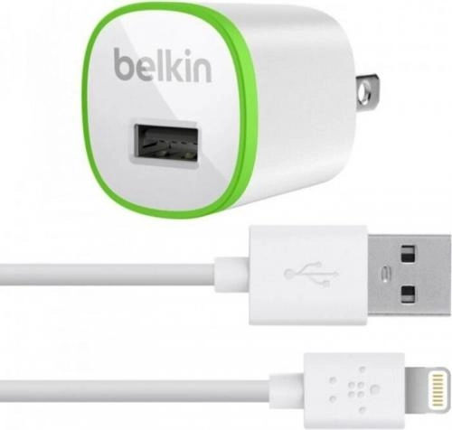 Belkin Home Charger USB 1A, Lightning 1.2m, white quvvatlash uskunasi (F8J025vf04-WHT) sotib olish