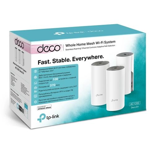 TP-LINK Deco E4 (3-pack) – Wi-Fi Mesh tizimi bo'lib to'lash