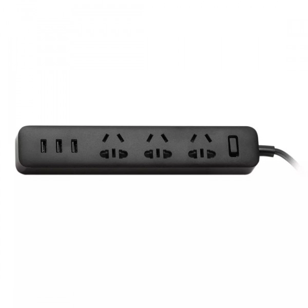 Удлинитель Xiaomi Mi Power Strip (CN, 3 розетки, 3 USB, черный) купить