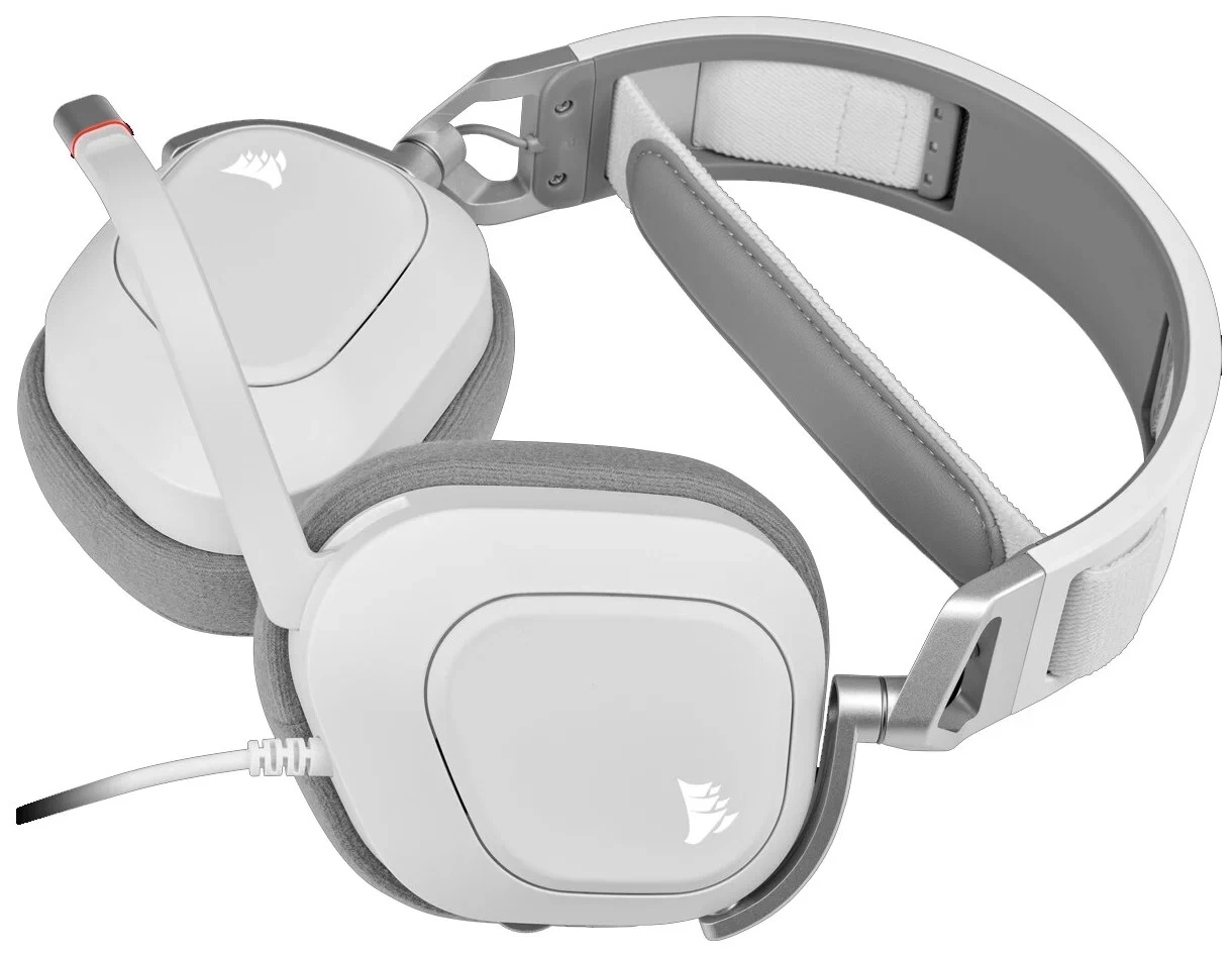Компьютерные наушники Corsair HS80 RGB USB - White рассрочка