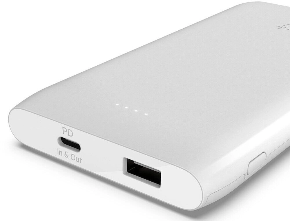 Портативное зарядное устройство Power Bank Belkin 10000mAh 18W USB-A, USB-C White рассрочка