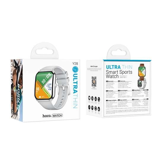 Hoco Y28 Amoled Silver smart soati arzon