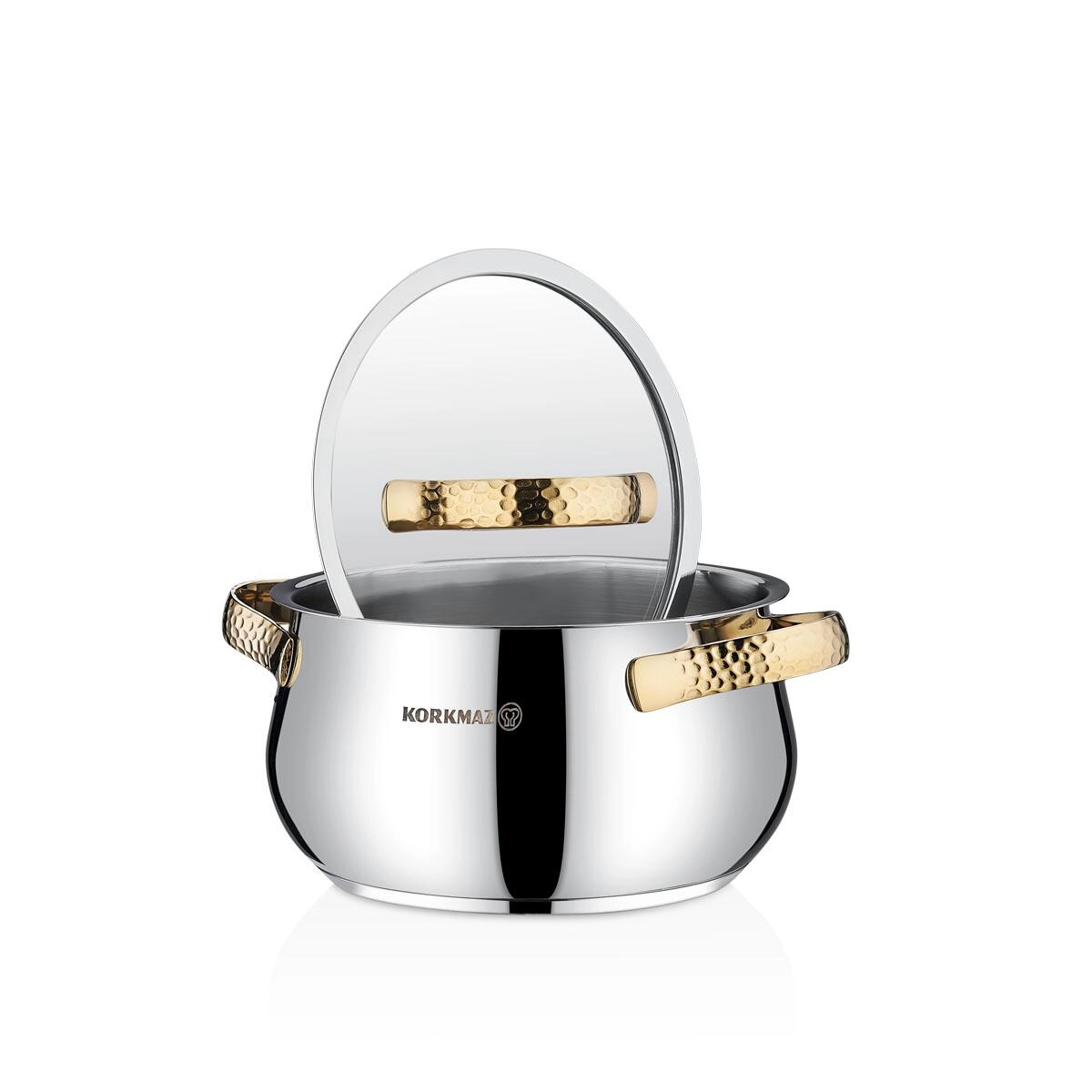 Korkmaz Samara 8 qismli idishlar to'plami (tilla rangli) (A1964-1) arzon