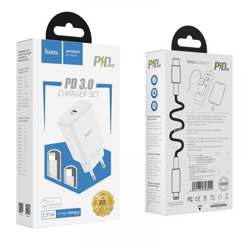 Зарядное устройство Hoco C71A Star speed на iPhone 11, 12, 12 Pro (Быстрая зарядка) рассрочка