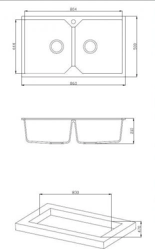 Hofmann SSDA8650GR/HF oshxona rakovina-jo&lsquo;mragi arzon