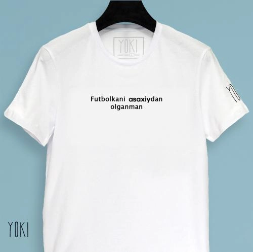 "Futbolkani asaxiydan olganman" White futbolkasi onlayn