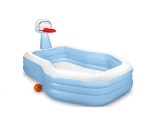 Детский надувной бассейн Intex с баскетбольным кольцом и мячиком 57183 купить
