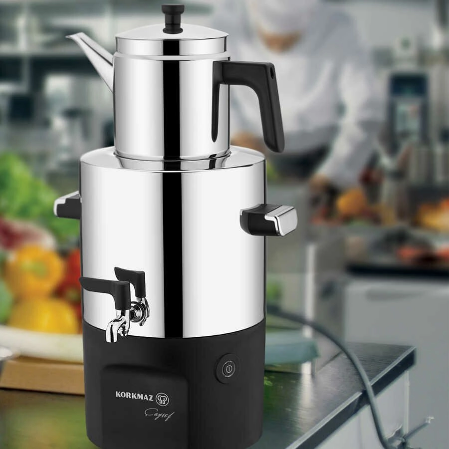 Электрический самовар Korkmaz Caysef Inox Satin (A841) недорого
