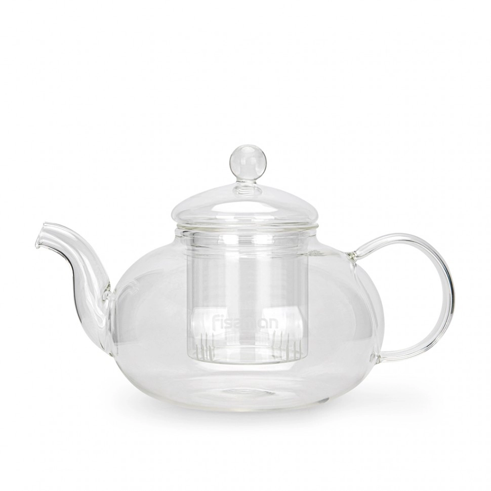 Чайник заварочный Fissman 1200 мл со стеклянным фильтром (жаропрочное стекло) недорого
