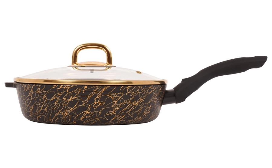 KUKMARA  KUKMARA "Gratsiya" chuqur tovasi, 280 mm (Black-Gold, White-Gold, Black-Silver) arzon
