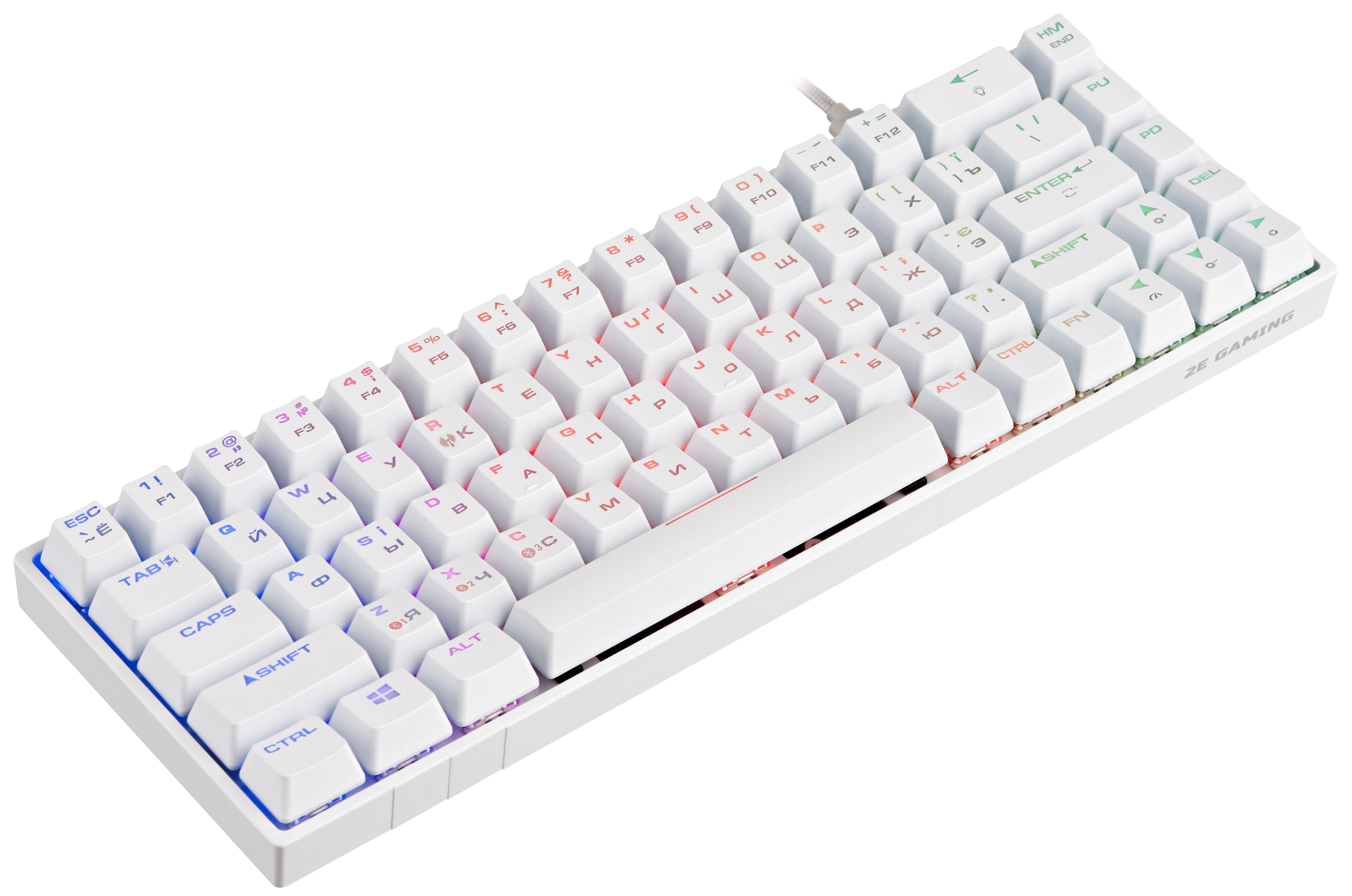 Клавиатура 2E Gaming KG380 RGB Gateron Blue Switch BT/USB White недорого