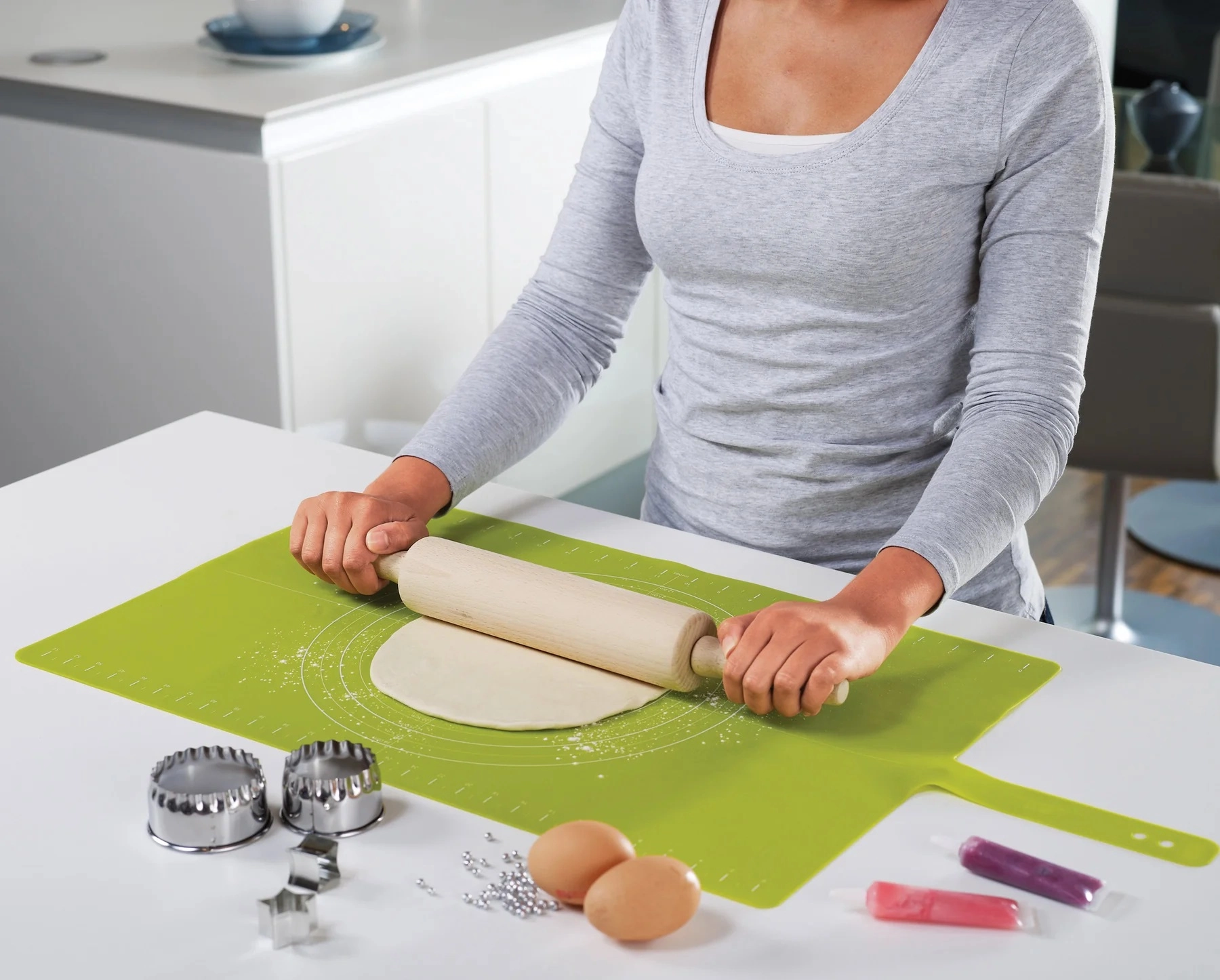 Кондитерский коврик Joseph Joseph Roll-up Baking Mat Зеленый 20031 недорого