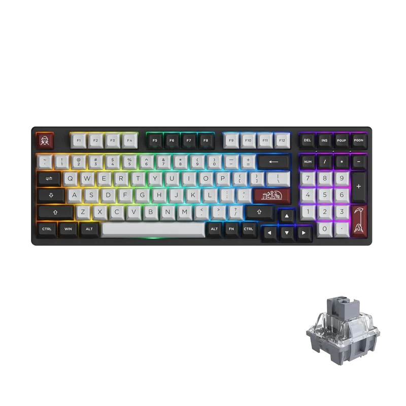 Клавиатура Akko Keyboard 3098S  RGB Dracula серебро недорого