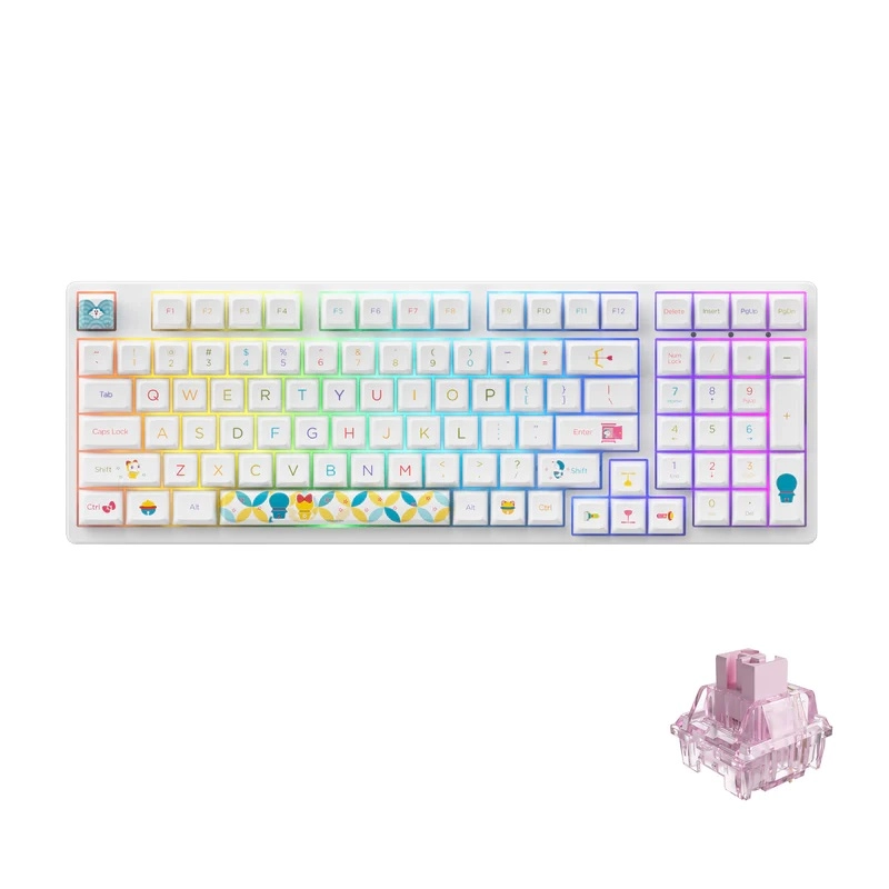 Клавиатура AKKO 3098B Doraemon Rainbow CS Jelly Pink RGB недорого