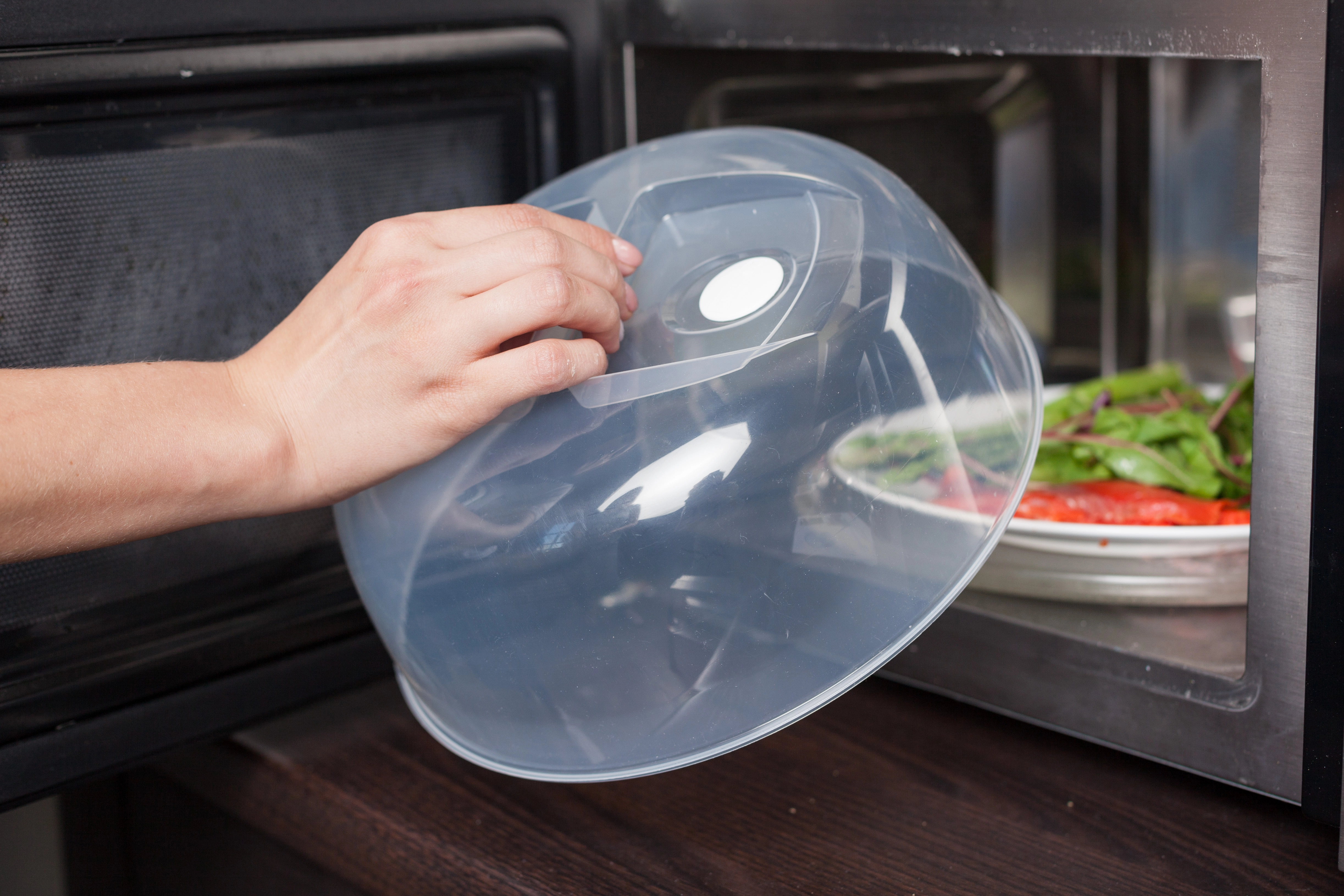 Крышка для СВЧ Plast Team, с паровыпускным клапаном, d258xh110 мм, 258х258х110 недорого