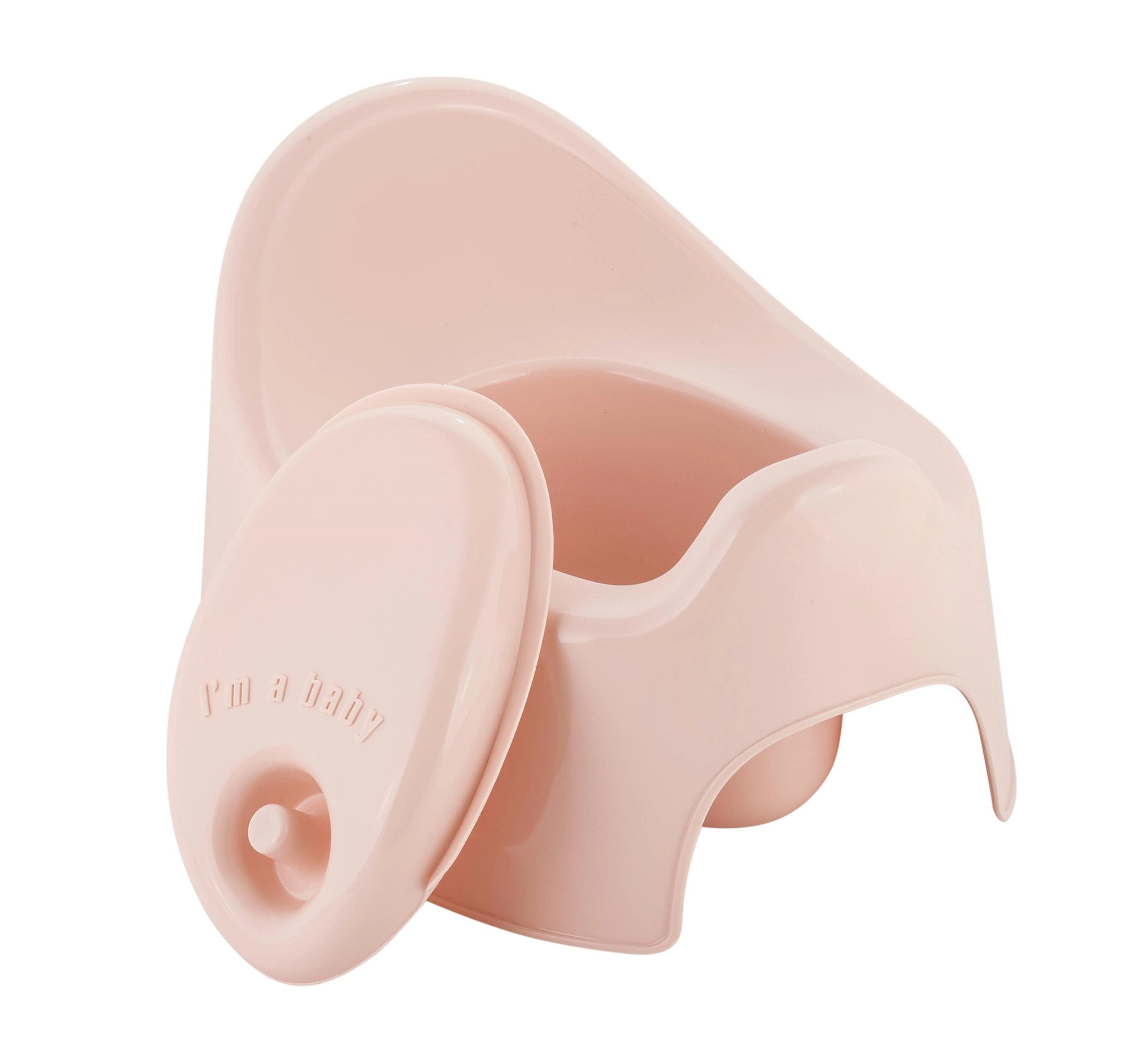 Горшок детский Lalababy Follow Me, защита от брызг, с крышкой, розовый зефир купить