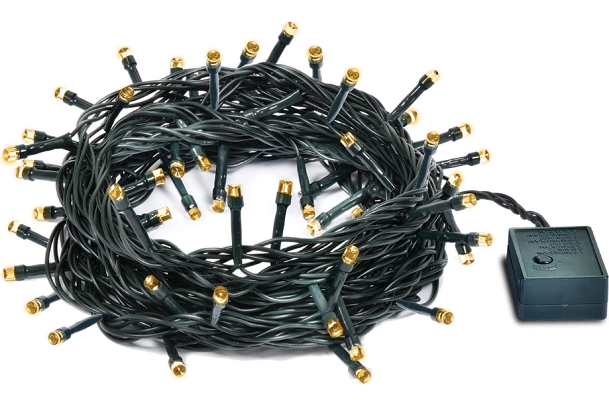 Гирлянда VEGAS нить 300 теплых LED ламп контроллер 8 режимов недорого