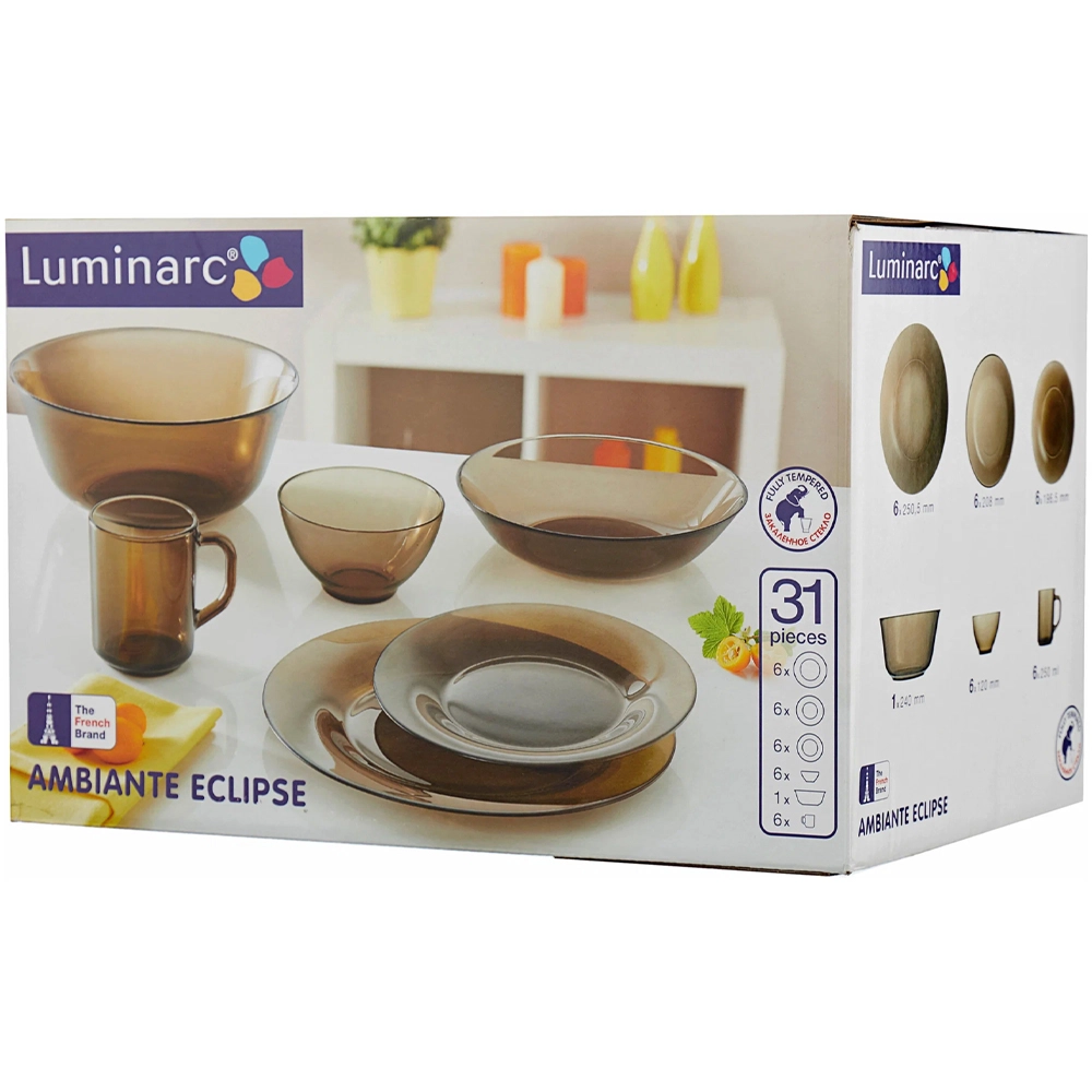 Luminarc Ambiante Eclipse 31 ta element Stol servisi (L5177) arzon