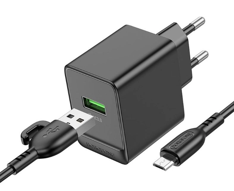 Зарядное устройство BOROFONE BAS12A + кабель Micro USB купить