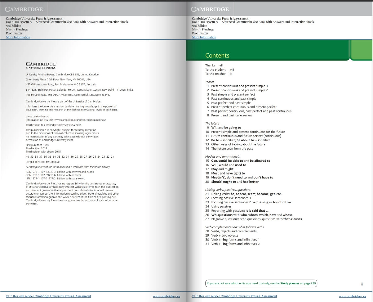 Martin Hewings: Advanced Grammar in Use. A Self-Study Reference and Practice Book for Advanced Learners of English (Third edition) onlayn
