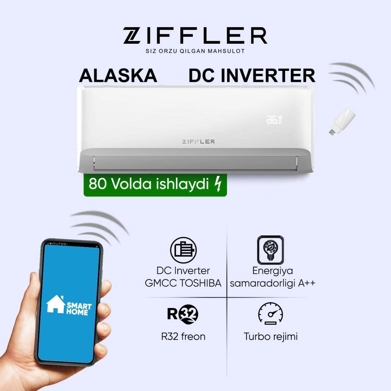 Кондиционер Ziffler Alaska Inverter 09 недорого