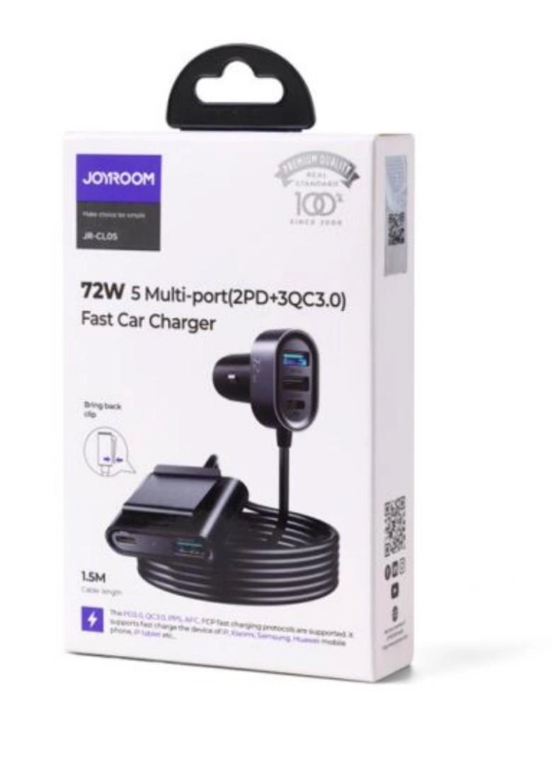 Автомобиль Быстрое Зарядное Устройство Joyroom Jr-cl05 72w 5 Портов (2pd + 3qc3.0) недорого
