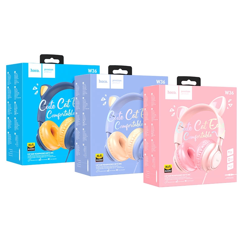 Проводные наушники Hoco W36 синий в Узбекистане