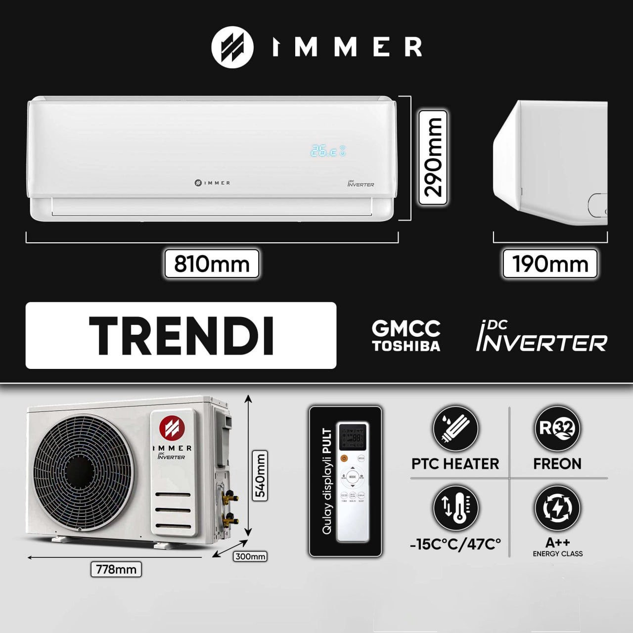 Кондиционер Immer Trendi 12 DC inverter в Узбекистане