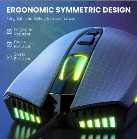 Onikuma CW905 qora  simli sichqonchasi onlayn