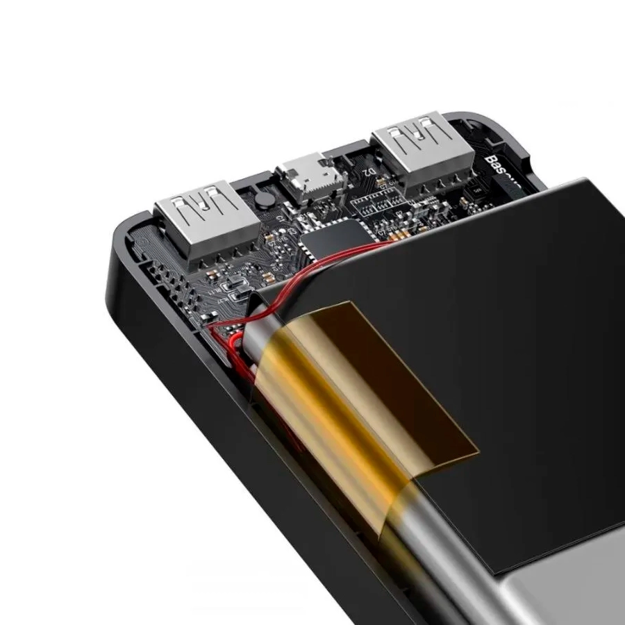 Baseus Bipow 10000 mAh 15 Vt qora tashqi akkumulyatori - rasm №7 Baseus Bipow 10000 mAh 15 Vt qora tashqi akkumulyatori narxi