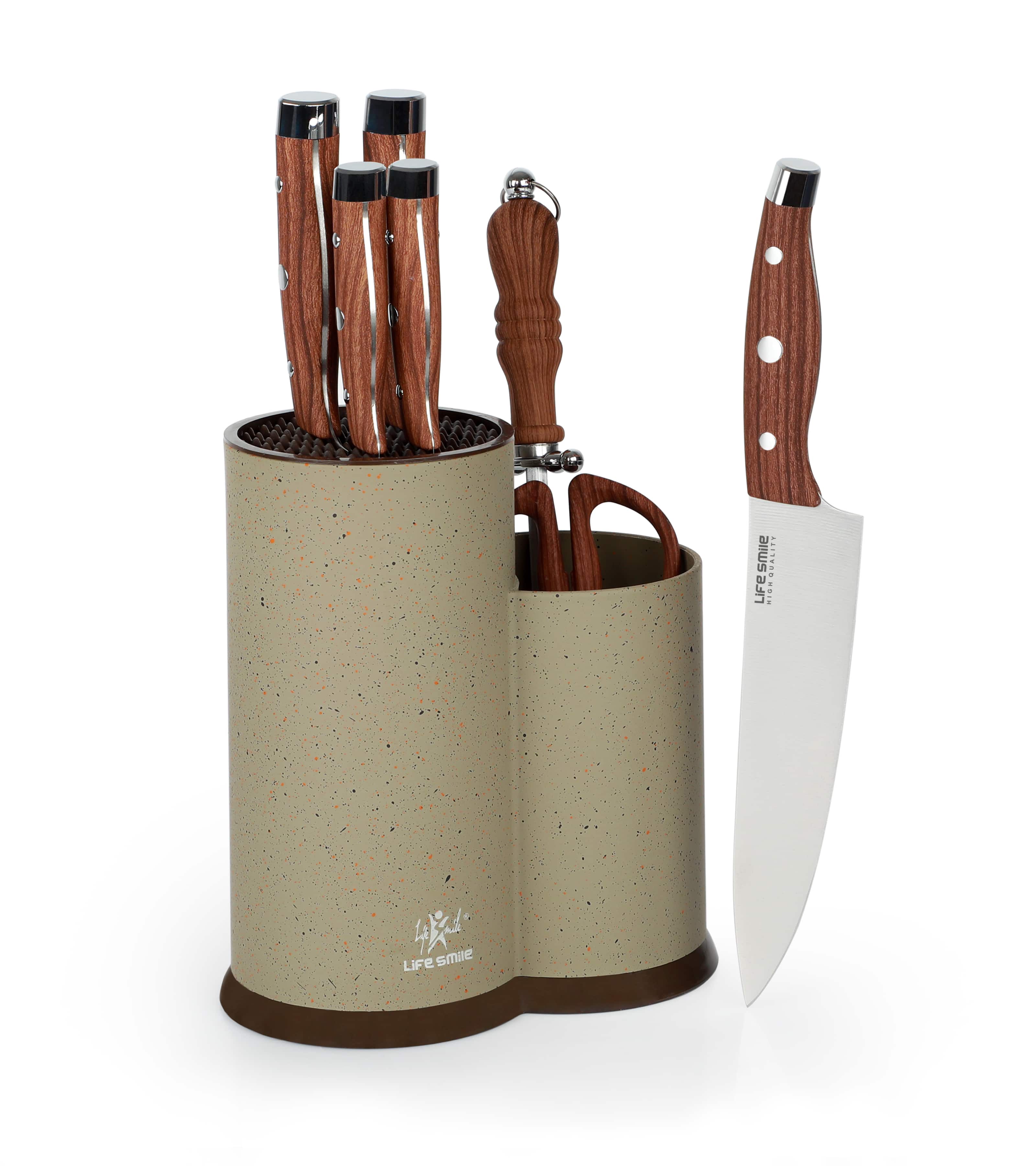 Набор ножей от Life Smile (8 предметов круглый) купить