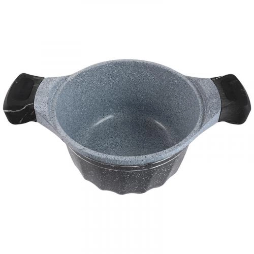 Granit qoplamali, 7 litrlik Lifesmile kastryuli (qora, kulrang, to‘q qizil) onlayn