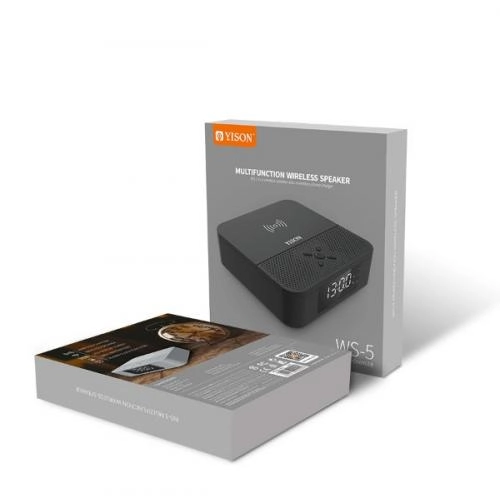 Колонка с беспроводной зарядкой Yison WS-5 Black недорого