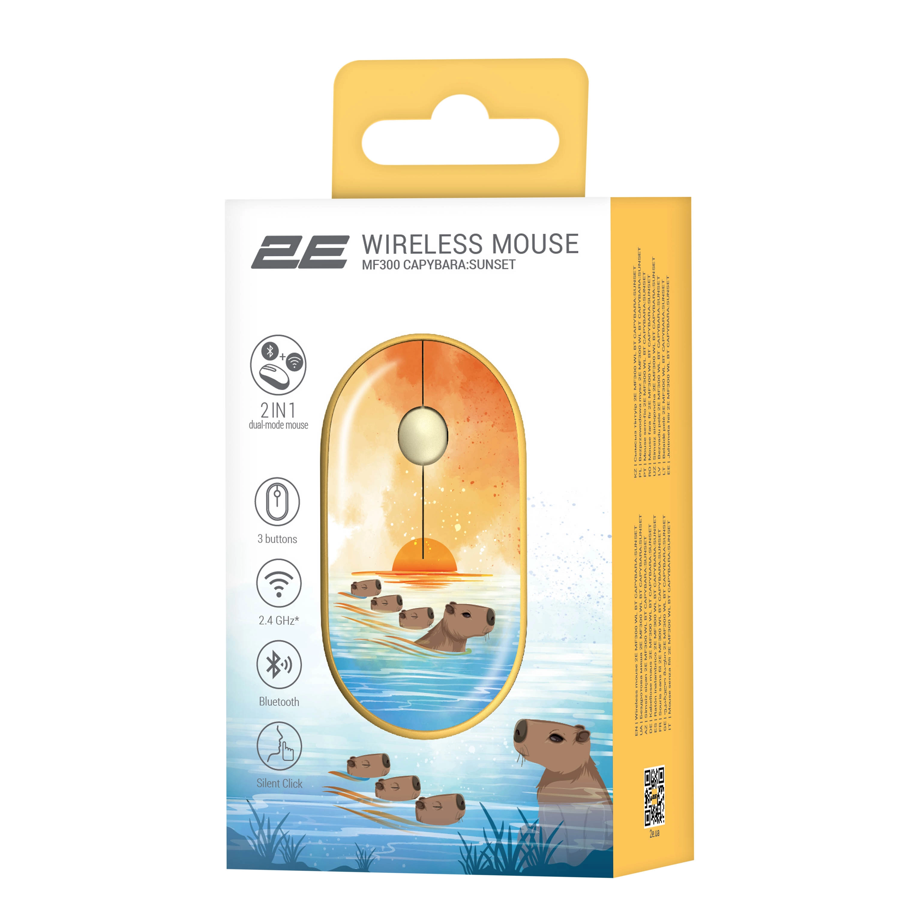 Simsiz sichqoncha - 2E MF300 Silent BT WL CAPYBARA:SUNSET arzon